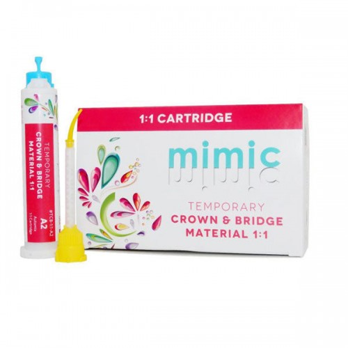 Mimic Temporary Crown & Bridge Material 1:1 (90GM Cartridge, 5 Mixing Tips, 5 Intra Oral Tips / Box)