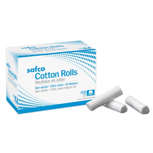 Safco cotton rolls #2 medium 2,000/box