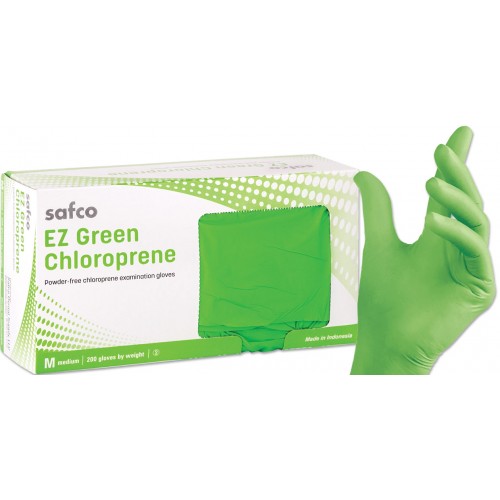 Safco ez green chloroprene gloves 200/bx