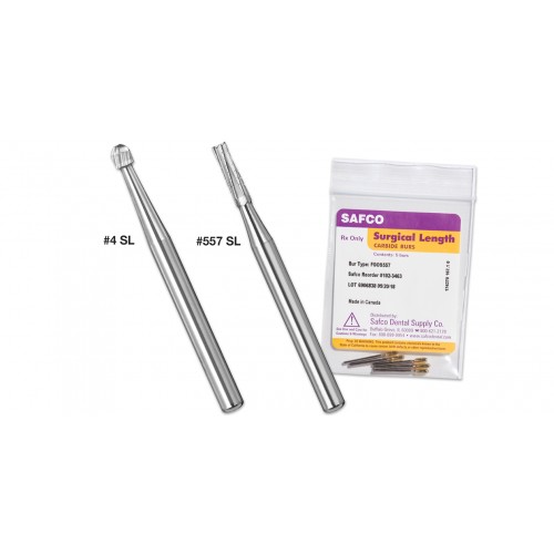 Surgical length bur #8 ra round 5/pack