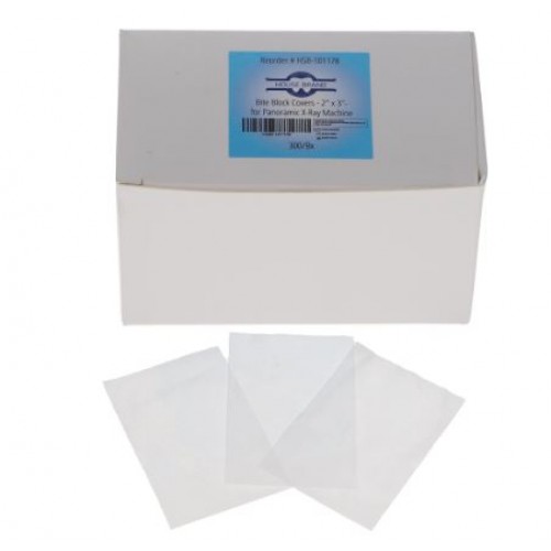 Panoramic Bite Block Covers, 2" x 3", 300/Pk, 101178