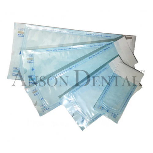 Dental High Quality Self-Sealing Sterilization Bag/Pouches 200 pcs/box 5 1/4"x11"