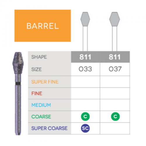 Sabur Barrel Diamond 811-037C 10/Pk