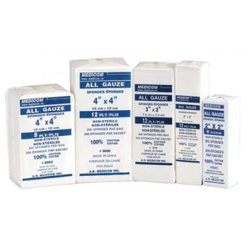 All Gauze Sponges 4x4 N/S 12-Ply 2000/Cs