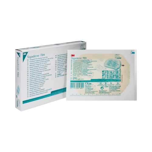 Transparent Film Dressing 3M™ Tegaderm™ Rectangle 4 X 4-3/4 Inch Frame Style Delivery With Label Sterile Box/50