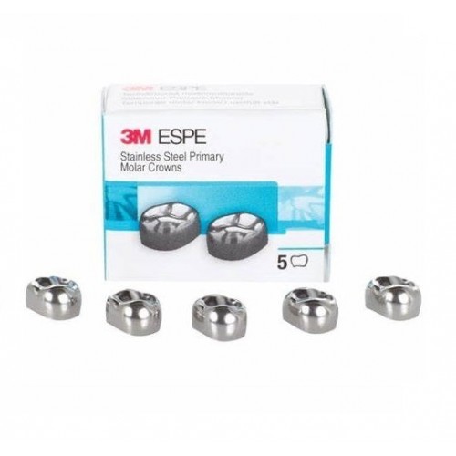 3M ESPE #7 Upper Right 2nd Primary Molar Stainless Steel Crown Form 5/Bx EUR-7