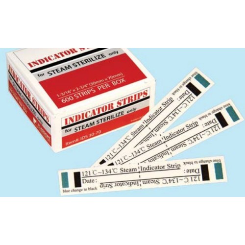 Indicator Strips, 1 3/16” x 2 ¾”, Steam Sterilization, (600pcs/box)