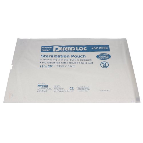 Defendloc Sterilization Pouches, 13" x 20", 200/Pk, SP8000