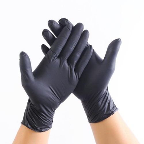 Carbon Nitrile Examination Gloves, Powder-Free, Black, 200/Box