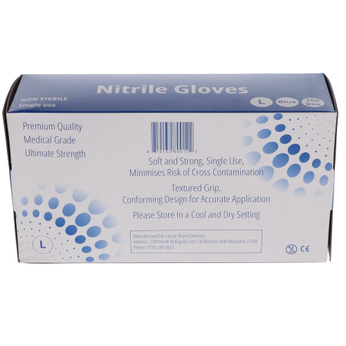 Nitrile Gloves Large 200/Bx, 119203