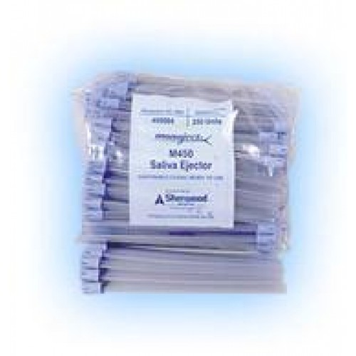 Monoject Disposable Saliva Ejectors, # 450, Plastic, Vented, Clear/Blue, 250/Pk