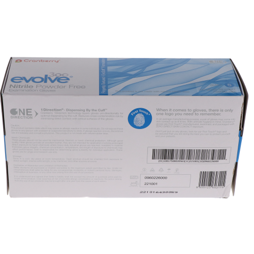 Evolve 300 Nitrile Exam Gloves, Powder-Free, 300/Box