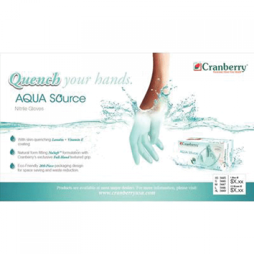 Aqua Source Nitrile Gloves, Powder-Free, 200/Box