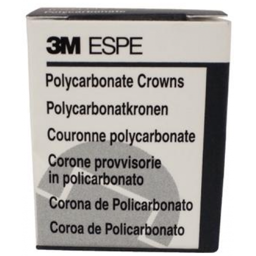 Polycarbonate Crowns, Adult, Long Lower Incisor, Universal Shade, 5/Pk