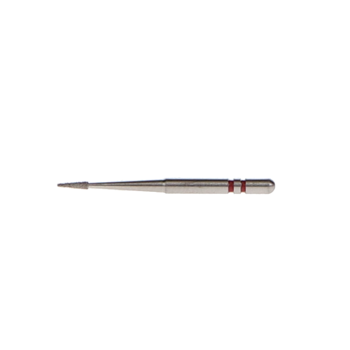 Two Striper Diamond Burs, FG, Cone Point End, Interproximal Trimmer, 201.3, 0.8 mm, Fine, Red, 5/Pk, 2015043