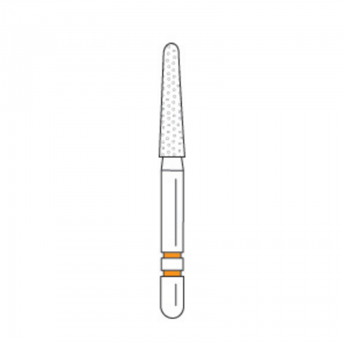 Two Striper TSZtech Diamond Burs, Round-End Taper, 770.8Z, 1.7 mm, Orange, 5/Pk, 2015890