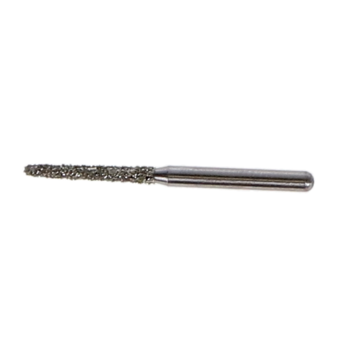 Solo Diamond Single Use Burs, FG, Round End Taper, # 1114.10, 1.4 mm, Coarse, Green, 25/Pk, 850014C