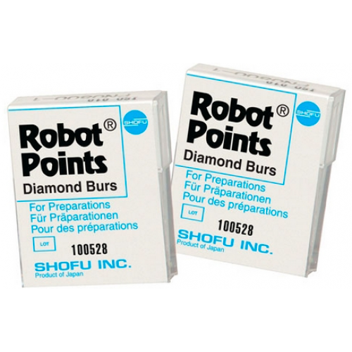 Robot Diamond Points, FG, Tapered Cylinder Needle, 165-012, 1.2 mm, Fine, Red, 848F-1