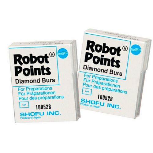 Robot Diamond Points, FG, Inverted Cone S Type, 019-015, 1.5 mm, Regular, White, 0860-1