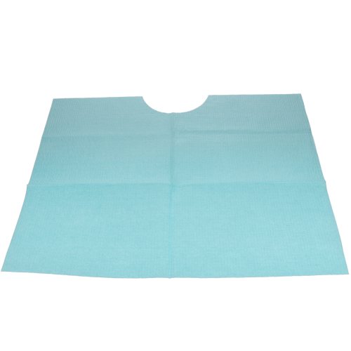 Contour Neck Bib 18x22 3-Ply Blue 400/Cs, 917903