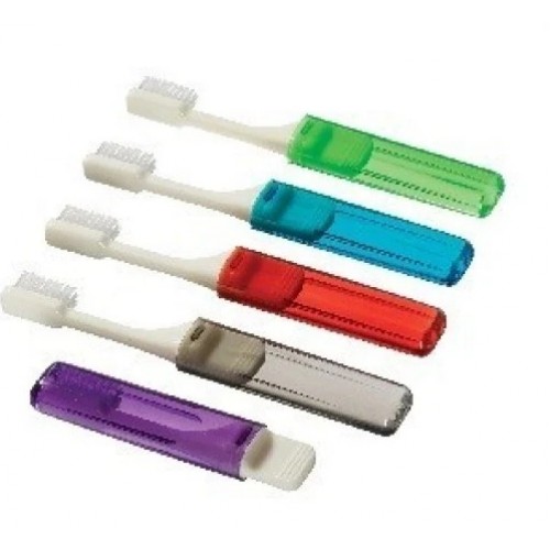 Travel V-Trim Toothbrush  50/Box in assorted 5 colors