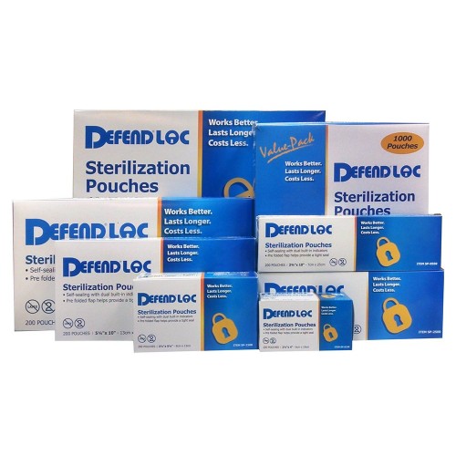 DEFENDLOC Sterilization Pouches - 5.25" X 10" (200 ct)